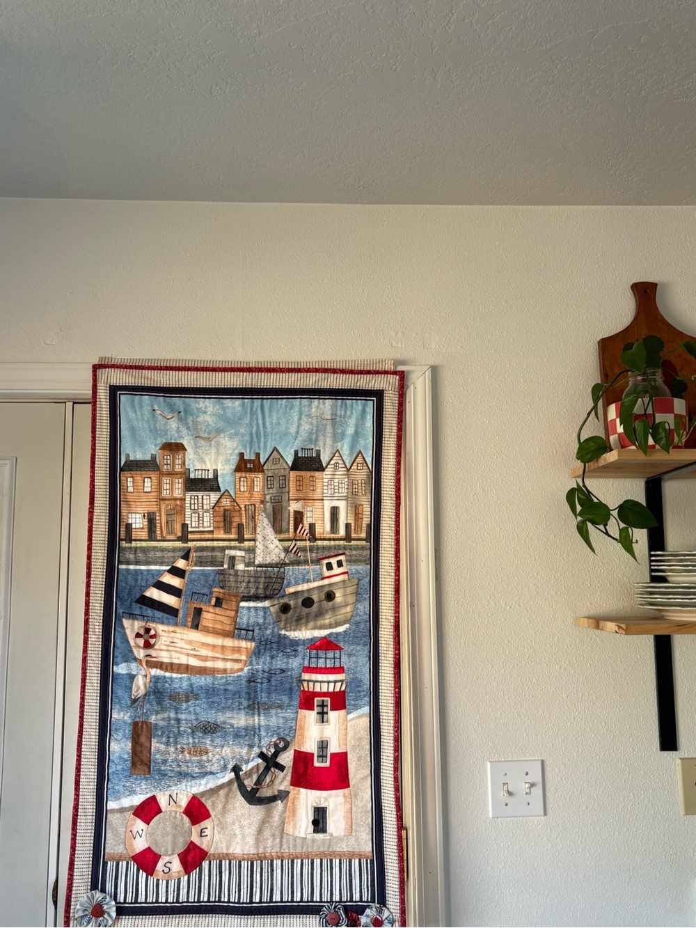 Beautiful Quilted sailboat tapestry